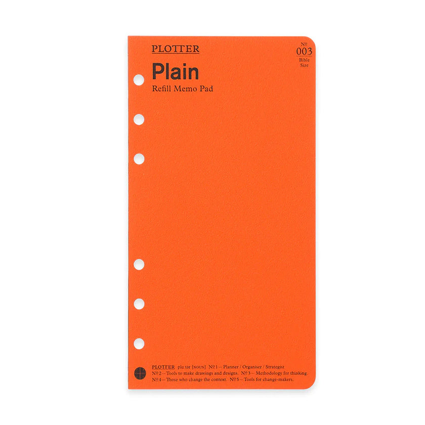 PLOTTER Plain Memo Pad (80 Sheets) - Bible Size