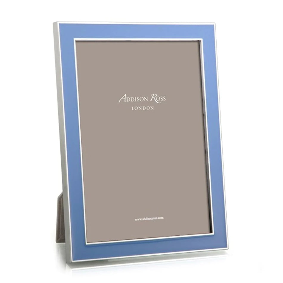 Addison Ross - Silver Trim and Periwinkle Blue Enamel Picture Frame
