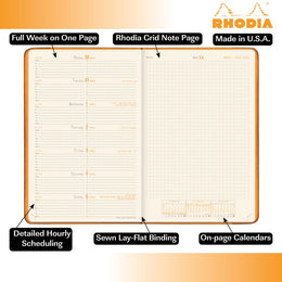 RHODIA 2027 Weekly Webplanner 6x9 - Fushia
