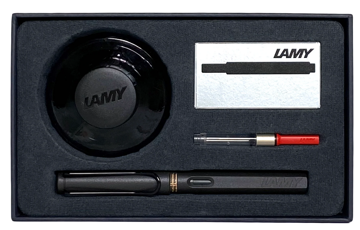 Lamy Safari Fountain Pen Gift Set- Black - Medium