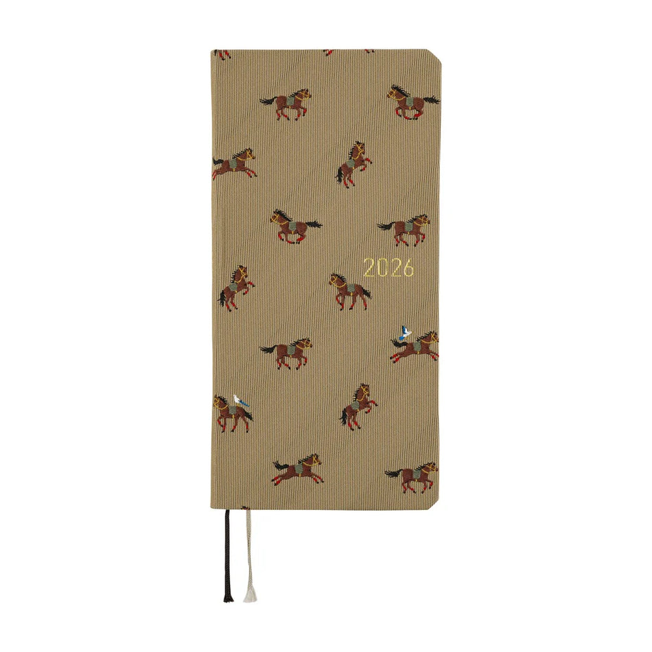 Hobonichi Techo 2026 Weeks WeeksBow & Tie - Galloping Horses