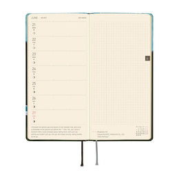 Hobonichi Techo 2027 Weeks Hiroko Kubota: Meteor Shower in the Light Blue Forest