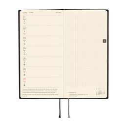Hobonichi Techo 2027 Weeks White Line: Black