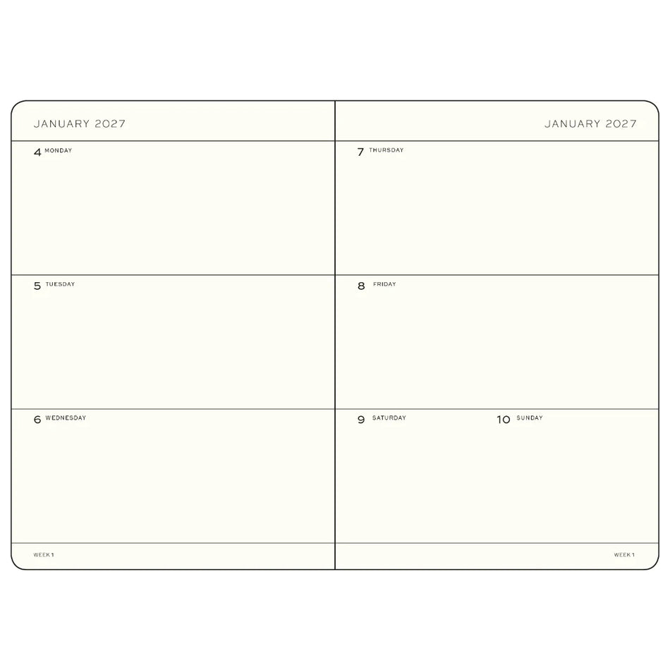 LEUCHTTURM1917 2027 A6 Weekly Planner Pocket - Indigo