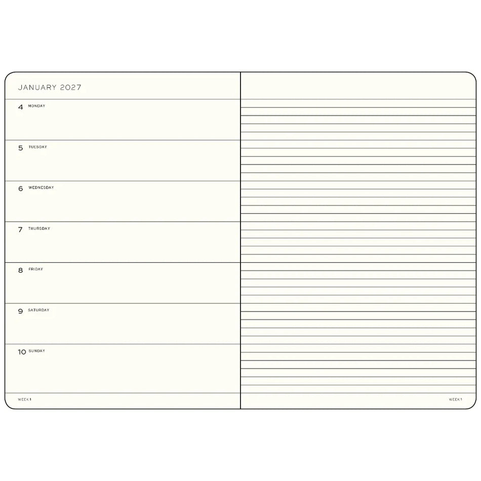 LEUCHTTURM1917 2027 A5 Weekly Planner & Notebook - Indigo