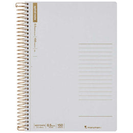 Maruman A5 Spiral Note 6.5mm 150 Sheets - Ruled - Grey
