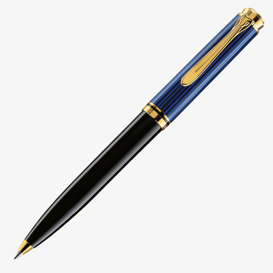 Pelikan Souverän K 600 Ballpoint - Black/Blue with Gold Accents