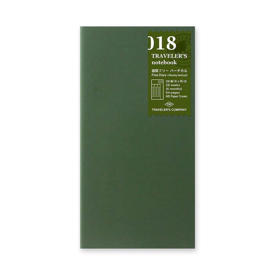 TRAVELER'S Notebook Standard Size Refill - 018 Weekly Planner Diary