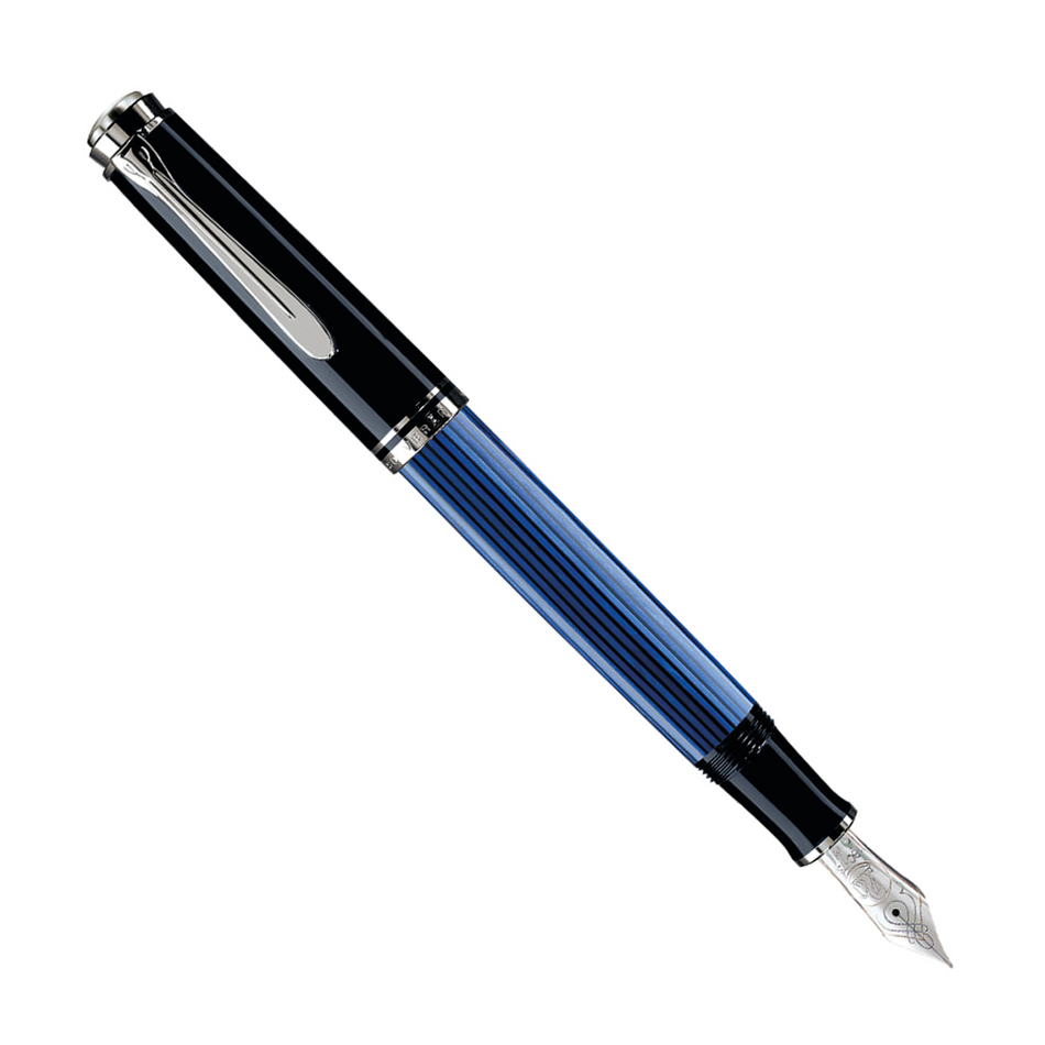 Pelikan Souverän® 805 Fountain Pen - Black and Blue Striped