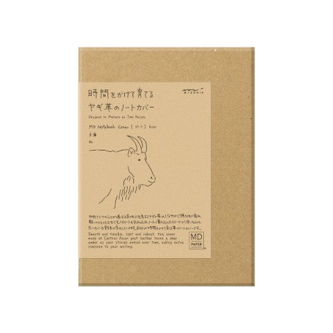 Midori MD Notebook Cover A6 - Premium Goat Leather Cover