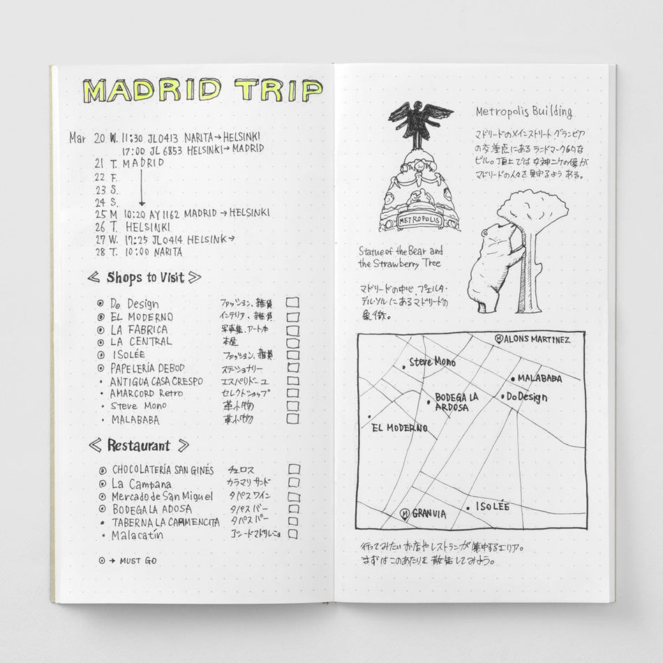 TRAVELER'S Notebook Standard Size Refill - 026 Dot Grid Paper