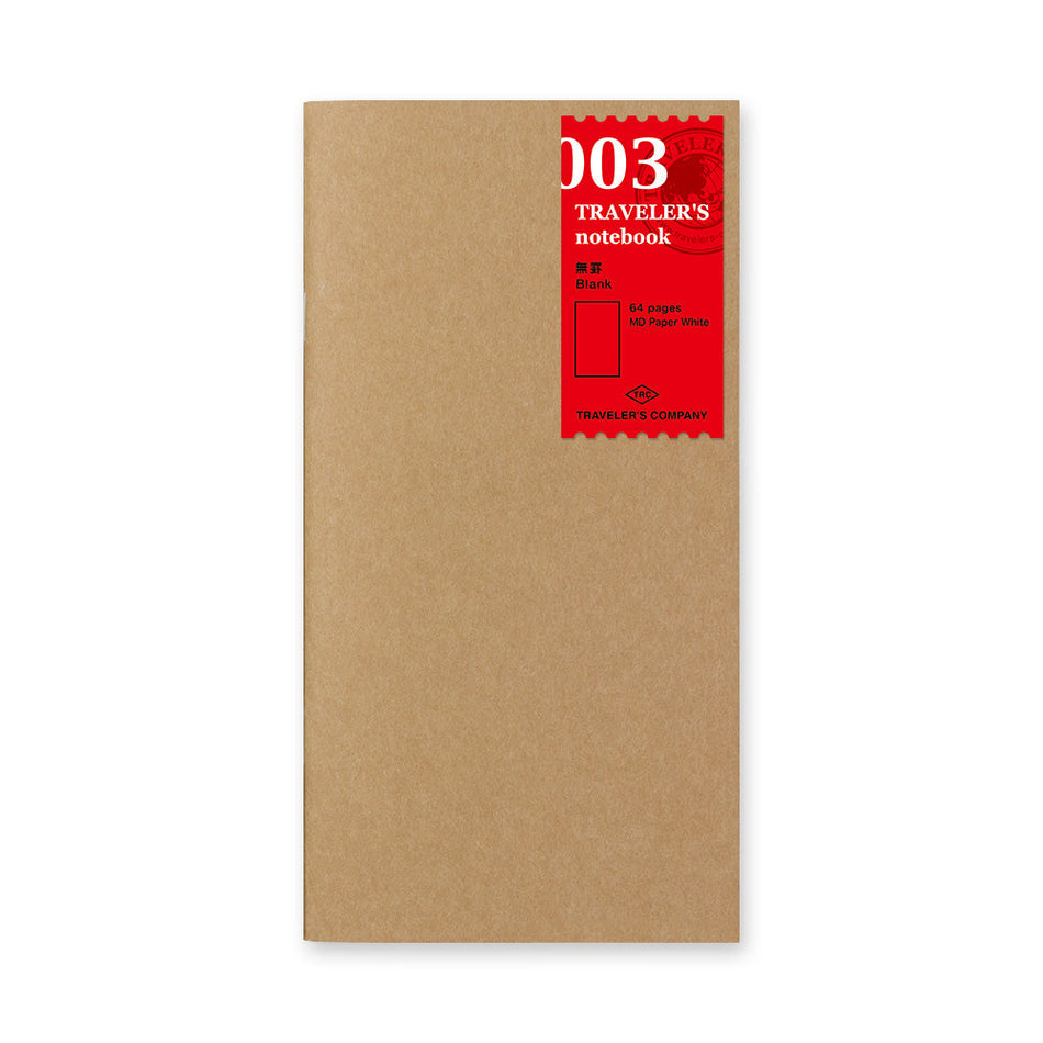 TRAVELER'S Notebook Standard Size Refill - 003 Midori Blank Paper