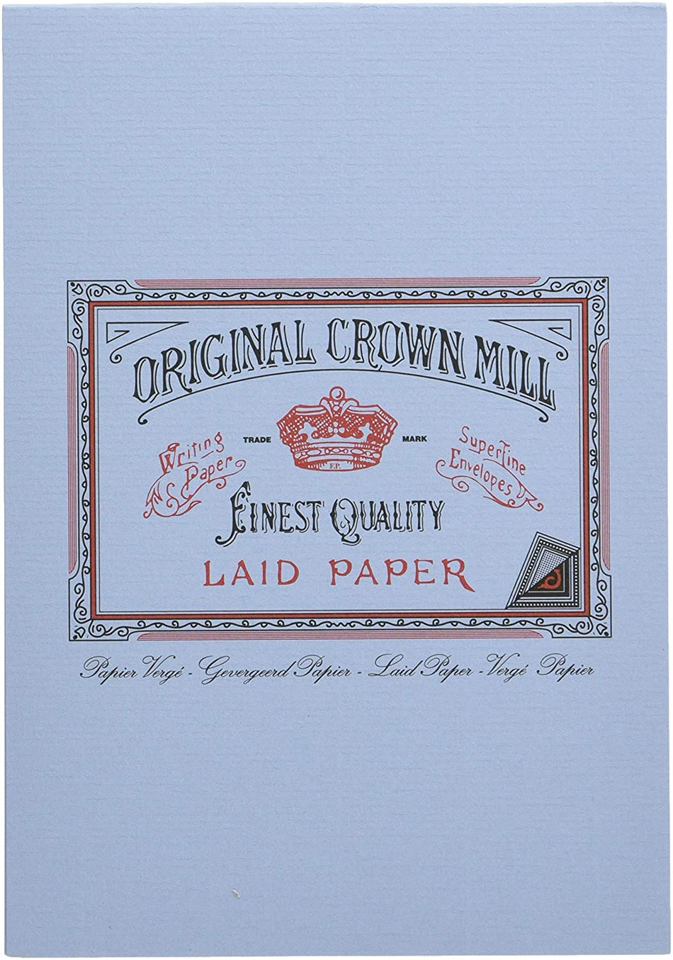 Original Crown Mill - Classic Laid Paper Writing Pad (50 Sheets) - A5