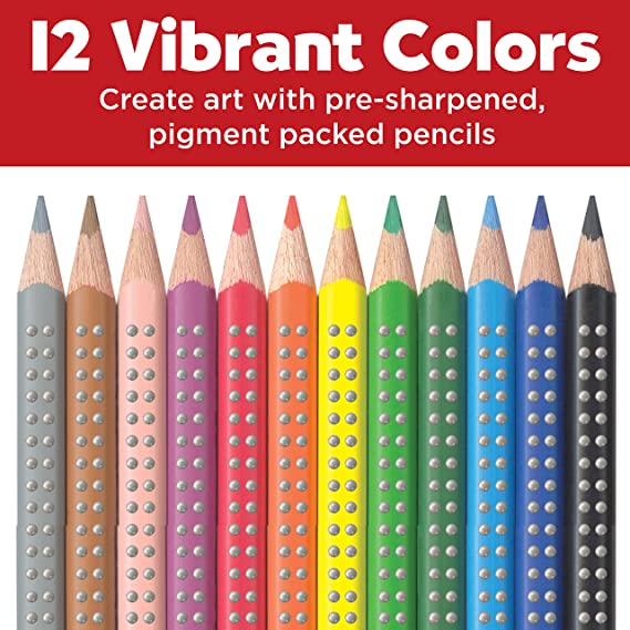 Faber-Castell Grip Colored Eco Pencils (Set of 12)