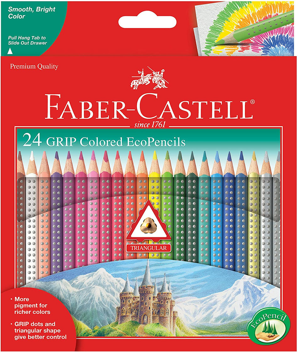 Faber-Castell Grip Colored Eco Pencils (Set of 24)