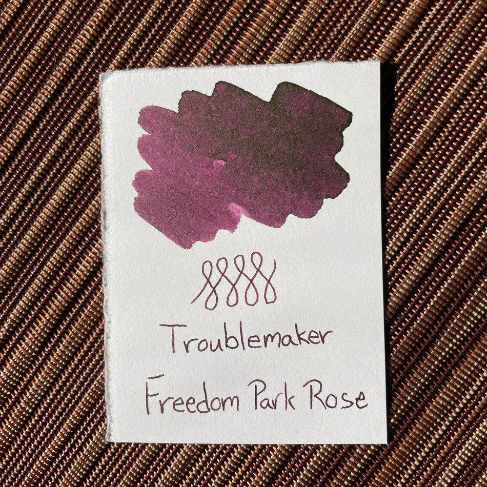 Troublemaker Bottled Fountain Pen Ink - Freedom Park Rose