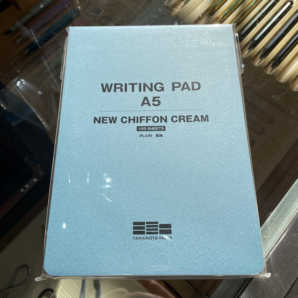 Yamamoto Paper A5 Writing Pad - New Chiffon Cream Paper