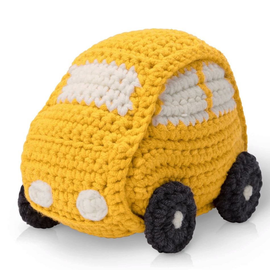 Just Dutch Hand Crocheted Toys - Yellow Car