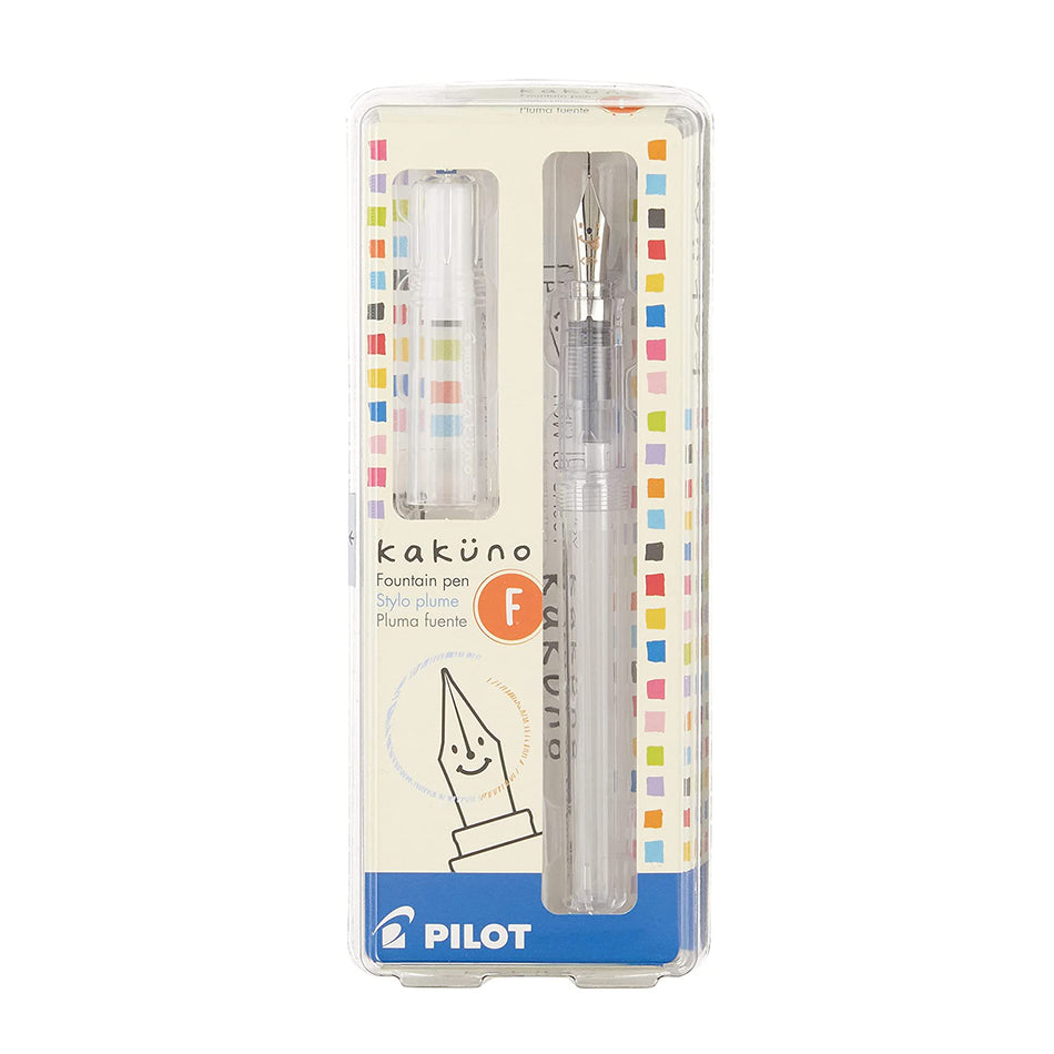 Pilot Kakuno Clear Fountain Pen - Fine