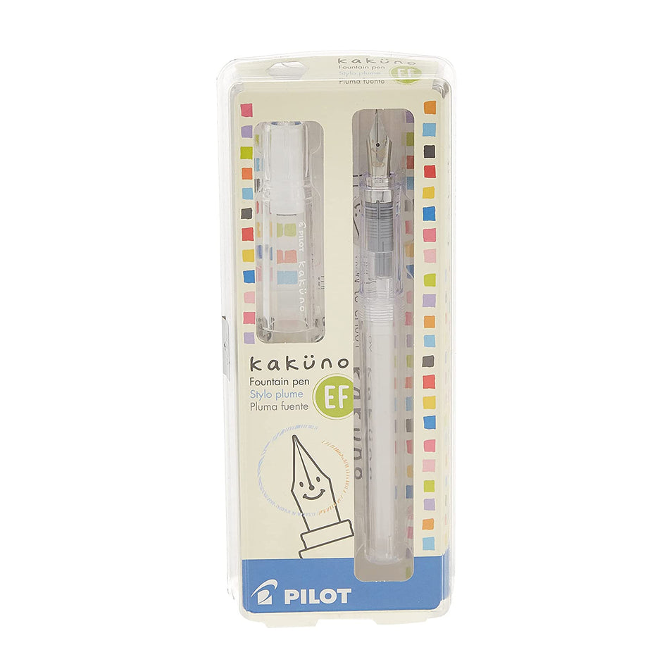 Pilot Kakuno Clear Fountain Pen - Extra Fine