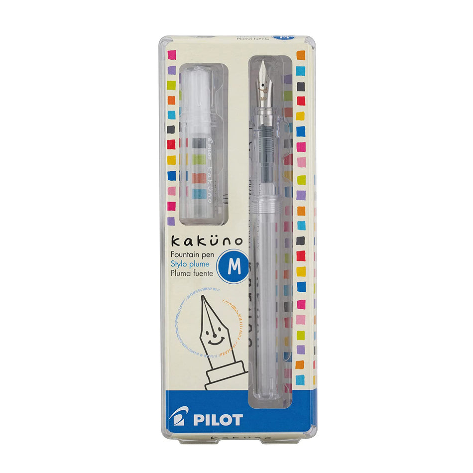 Pilot Kakuno Clear Fountain Pen - Medium
