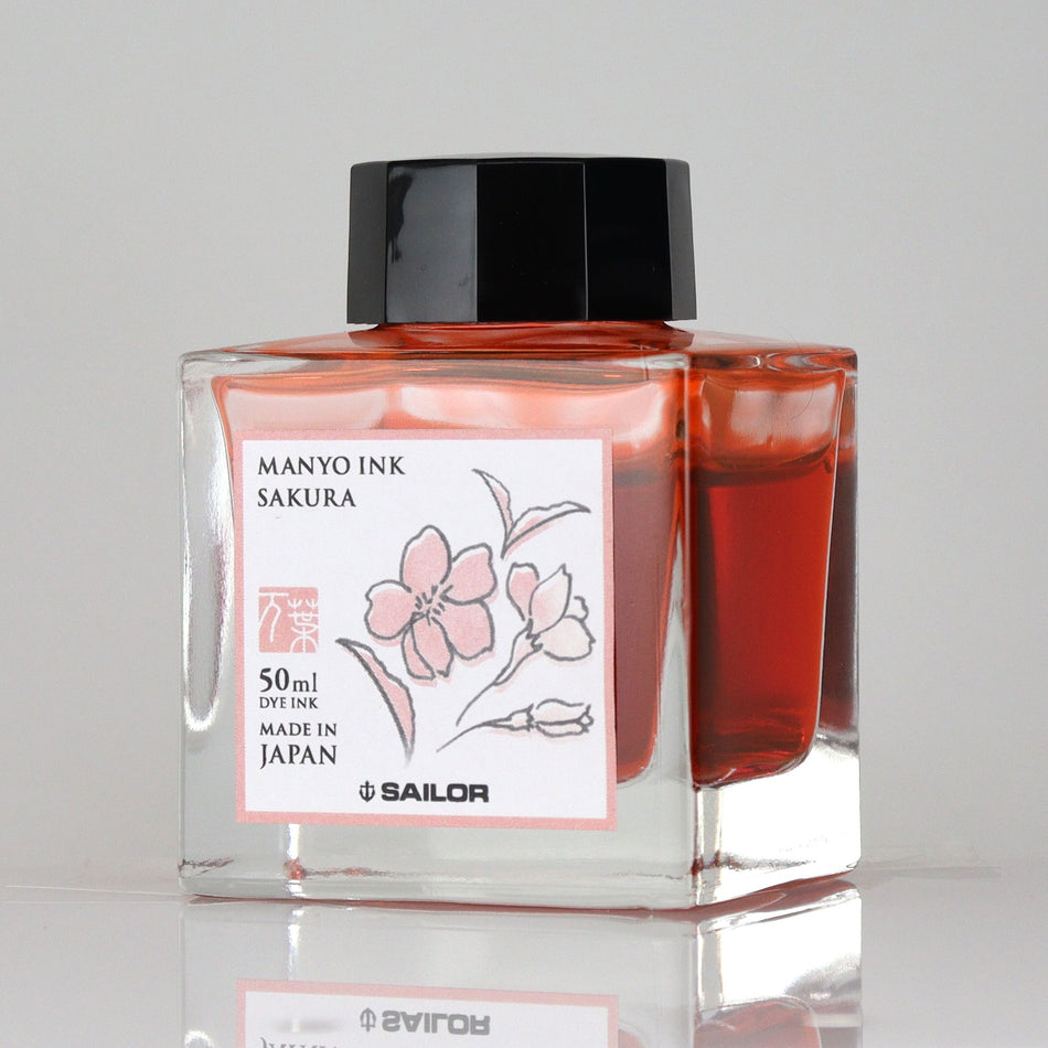 Sailor Manyo Bottled Fountain Pen Ink - Sakura
