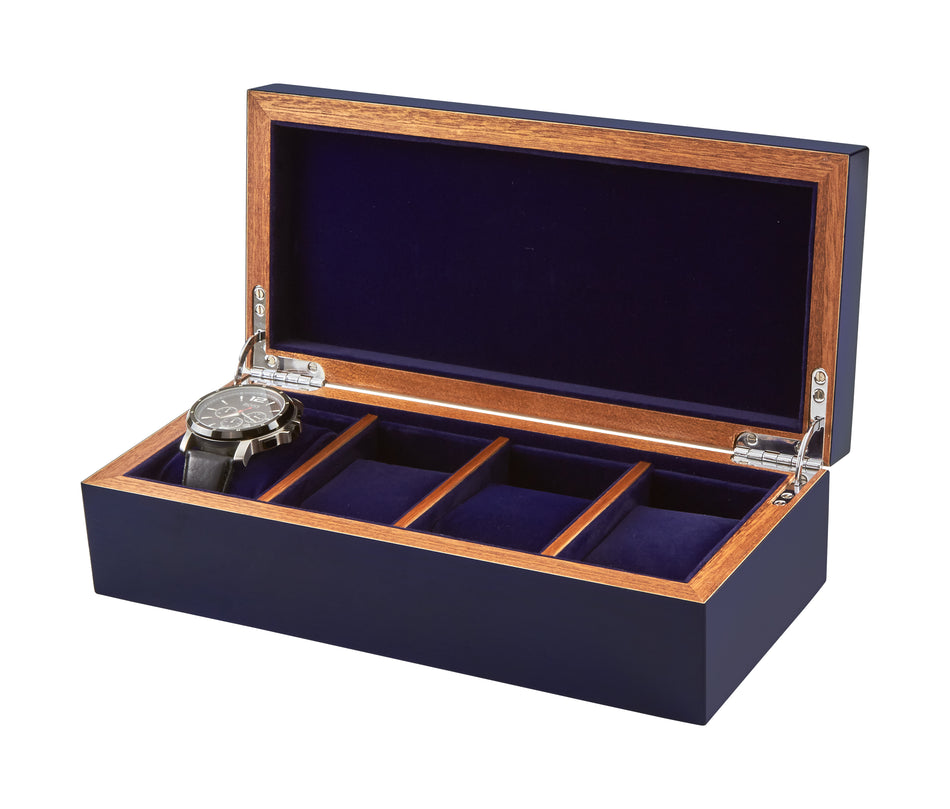 Tizo Blue Watch Box (4 Slots)