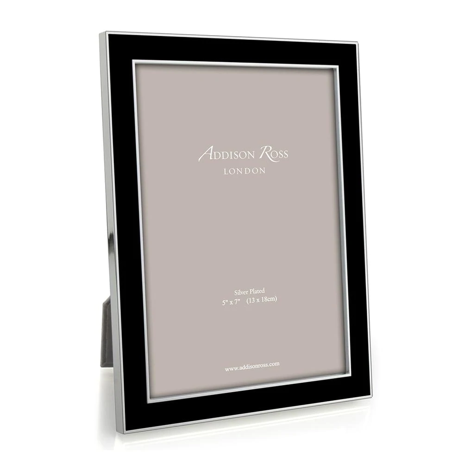 Addison Ross - Silver Trim and Black Enamel Picture Frame