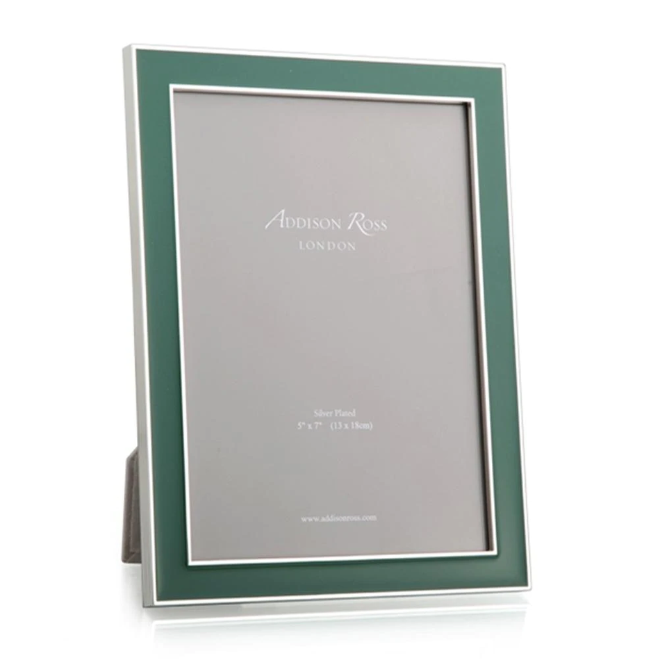 Addison Ross - Silver Trim and Fern Green Enamel Picture Frame