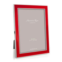 Addison Ross - Silver Trim and Red Enamel Picture Frame