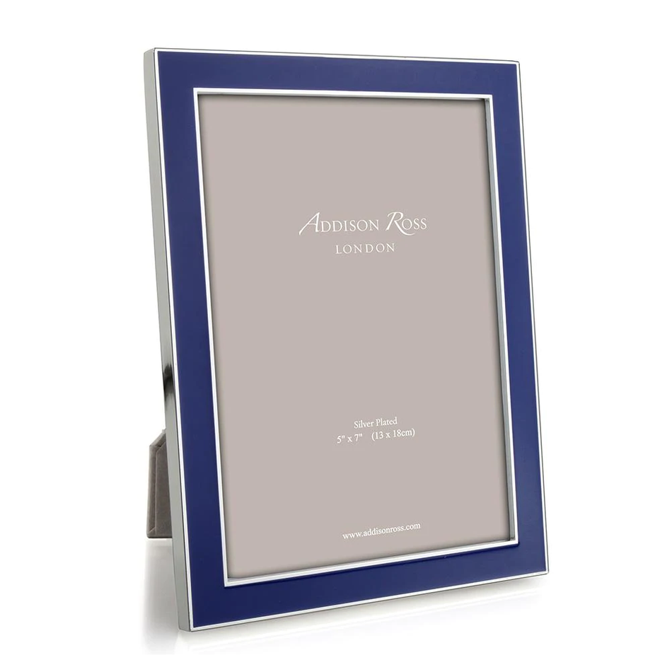 Addison Ross - Silver Trim and Royal Blue Enamel Picture Frame