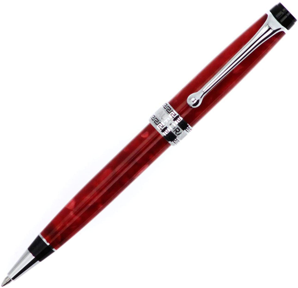 Aurora Optima Auroloide Ballpoint - Burgundy with Chrome Trim