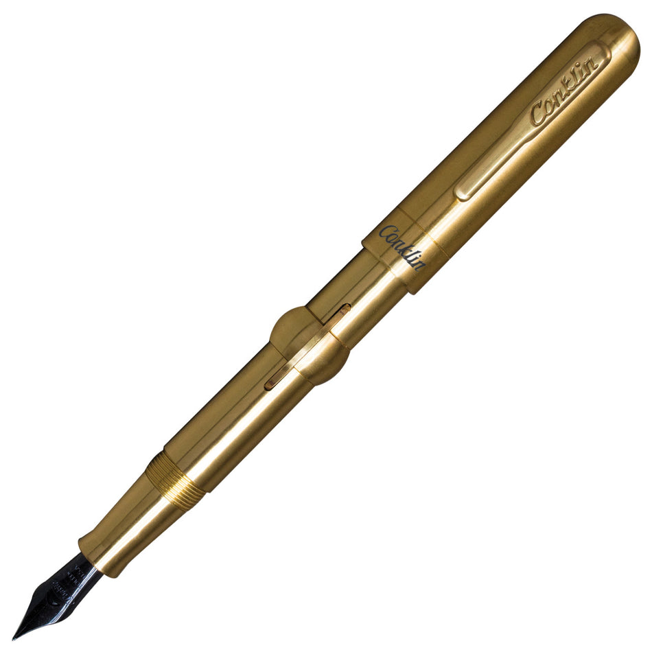 Conklin Mark Twain Limited Edition (1898) Crescent Filler Fountain Pen - Brass