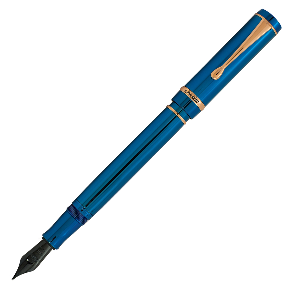 Conklin Duragraph Metal PVD Fountain Pen - Blue