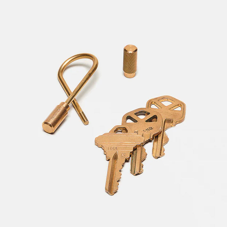 Craighill Closed Helix Keyring - Brass