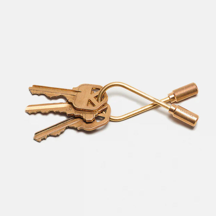 Craighill Closed Helix Keyring - Brass