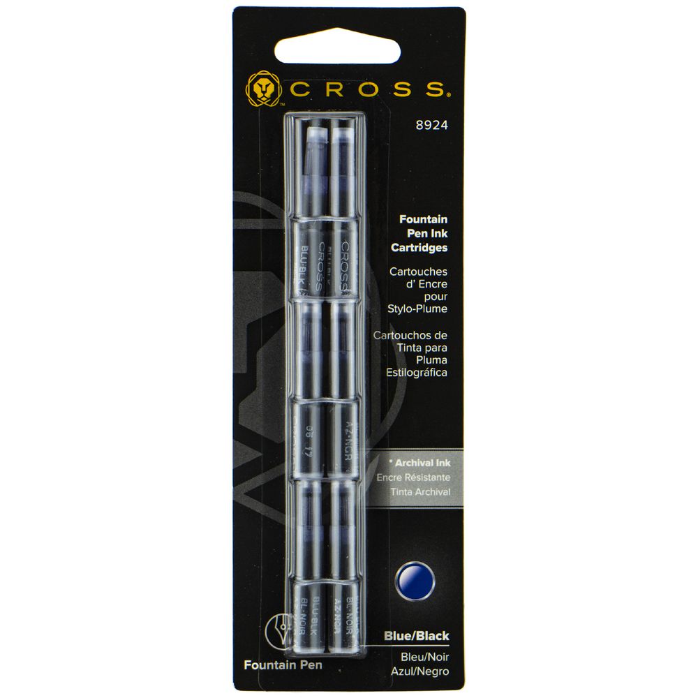 Cross 8751 Push-In Style' Converter For Fountain Pens, Suitable For Cross Classic Century, Townsend And Calais Models - Enables Use Of Bottled Ink, 1 Pack, Black/Silver - Foto 8