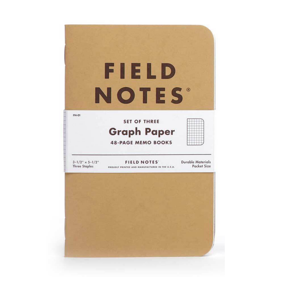 Field Notes - Original Graph Kraft Books (Set of 3)