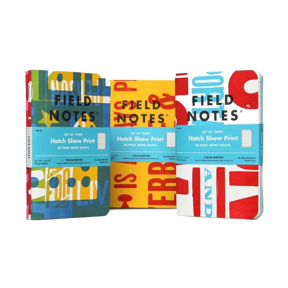 Field Notes Lined Notebooks - Hatch Show Print Edition (Set of 3)