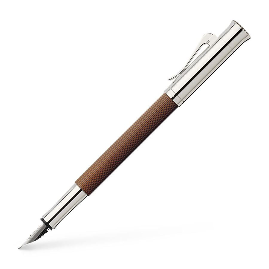 Graf Von Faber Castell Guilloche Fountain Pen - Cognac
