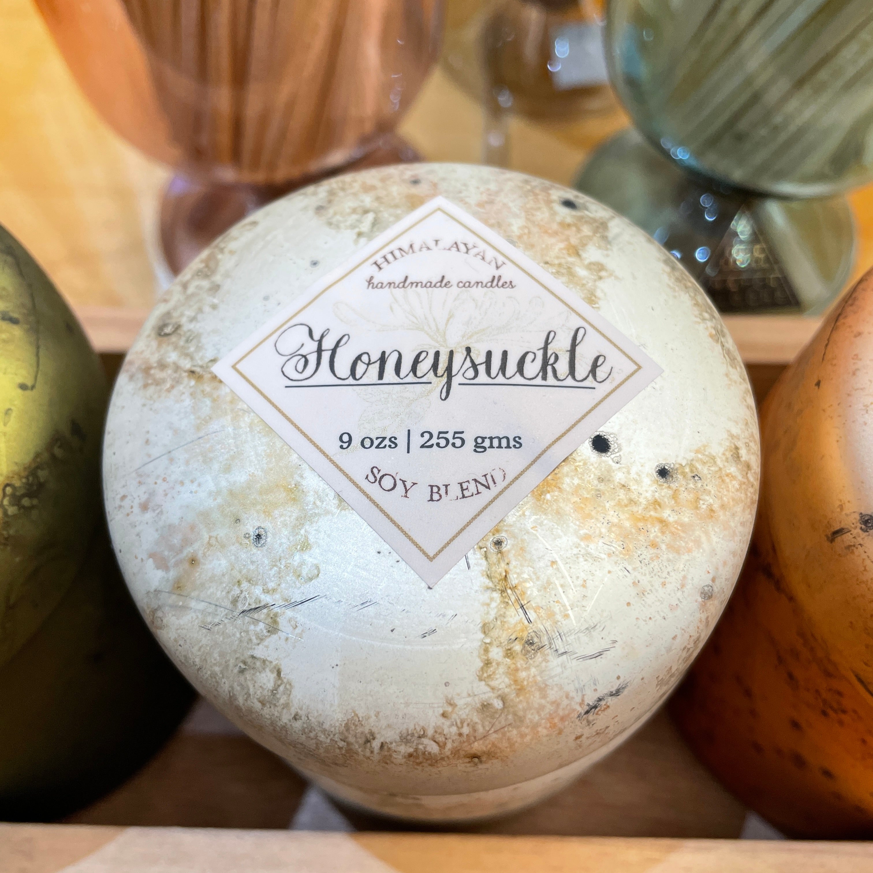 Mountain Fire Glass Candle - Honeysuckle - Thumbnail 4