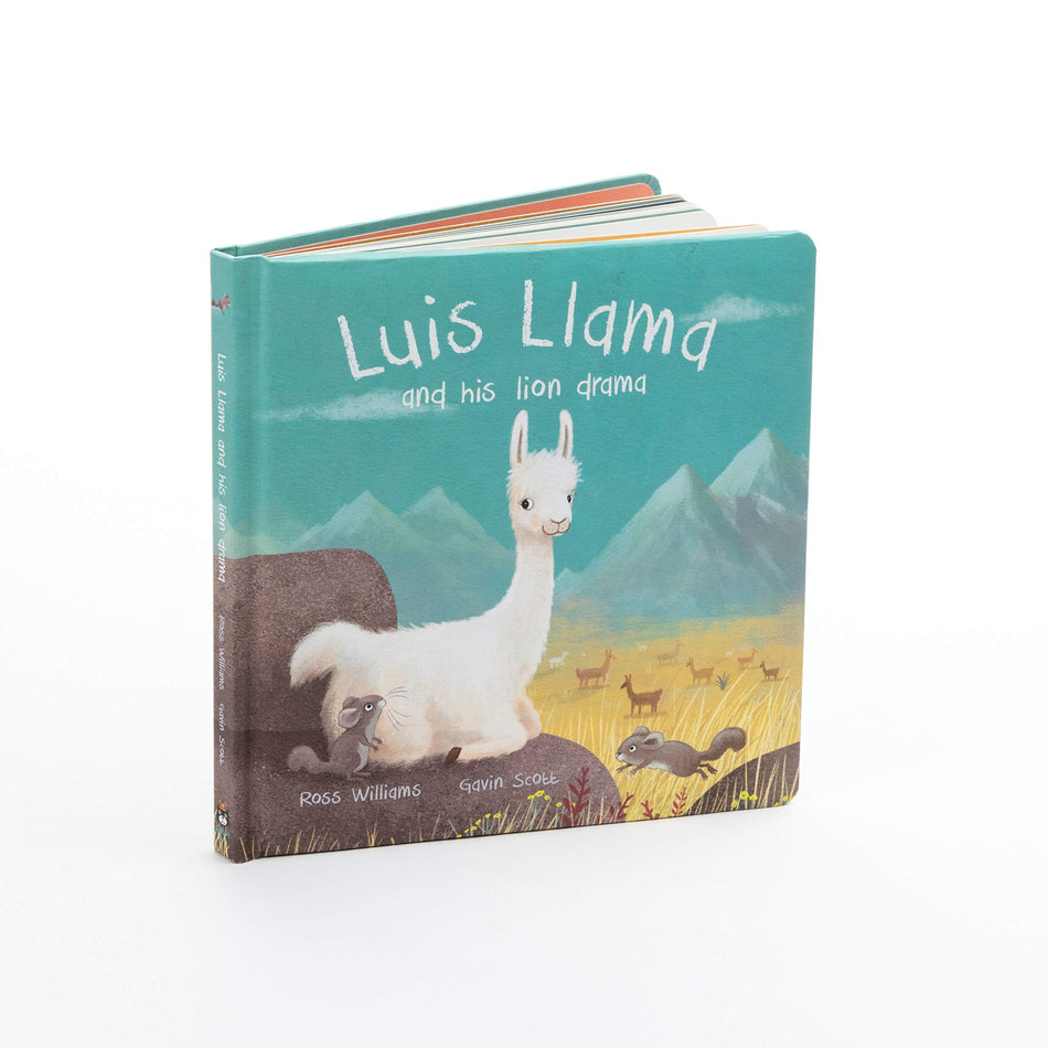 Luis Llama and His Lion Drama Book by Jellycat