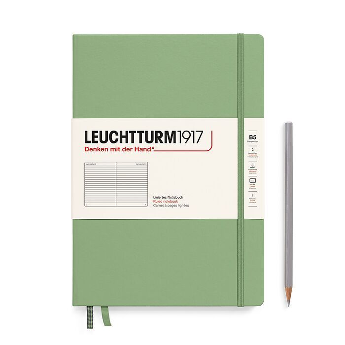 Leuchtturm1917 Hardcover Notebook B5 Lined/Ruled - Sage