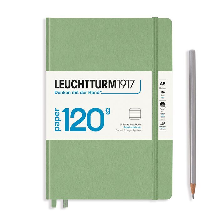 LEUCHTTURM1917 Notebook Medium (A5), Edition 120, 203 p., ruled - Sage Green