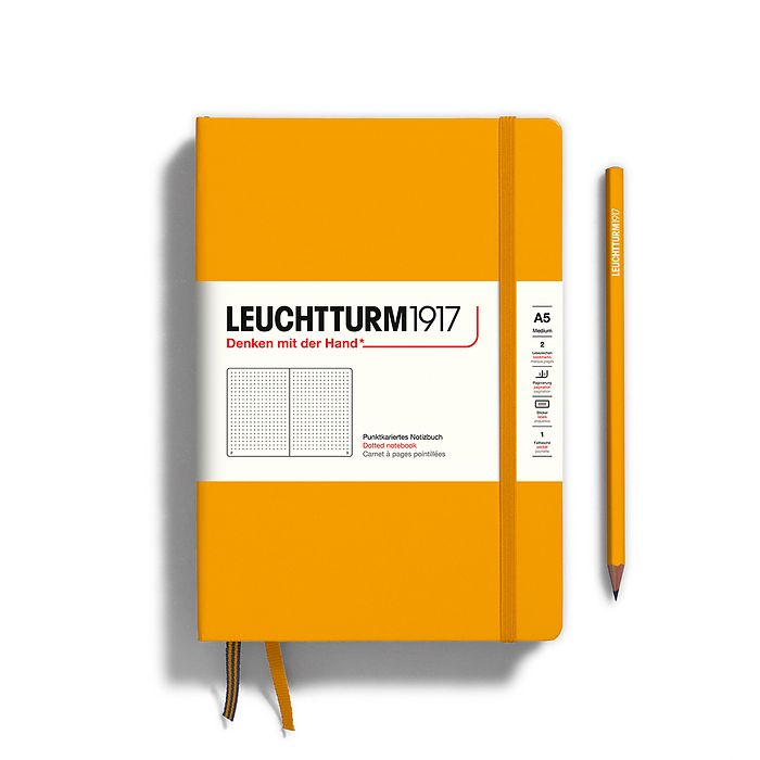 Leuchtturm1917 Hardcover Notebook Medium A5 Dotted  - Rising Sun
