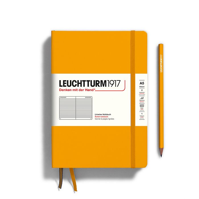 LEUCHTTURM1917 Hardcover Notebook Medium A5 251 p Ruled  - Rising Sun