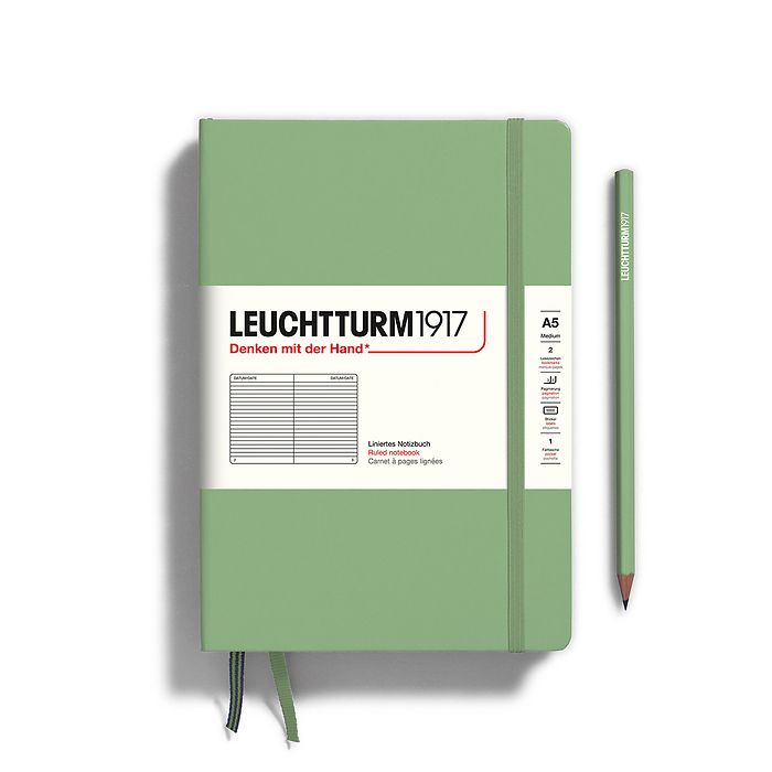 Leuchtturm1917 Hardcover Notebook Medium A5 Ruled  - Sage