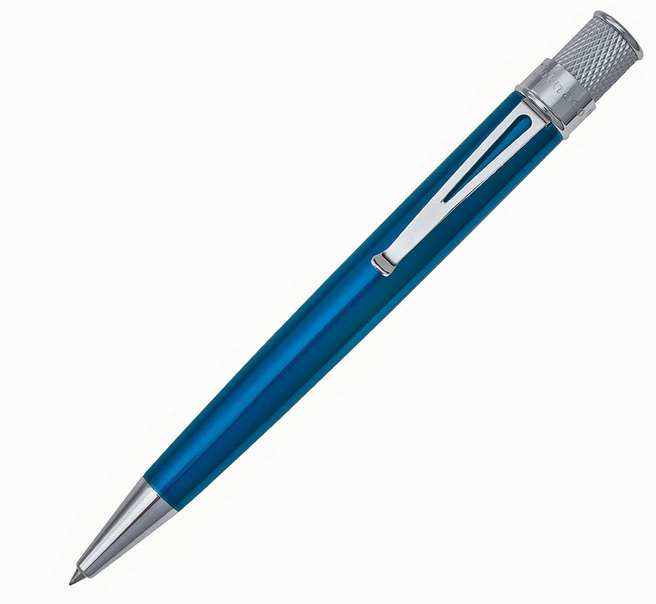 Retro 1951 Tornado Rollerballs -Classic Lacquer with Chrome Trim - Peacock Blue