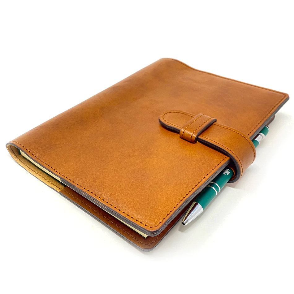 Refillable Leather Journal with Clasp Closure