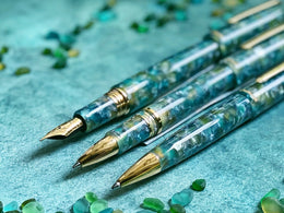 Esterbrook Estie Sea Glass Fountain Pen with Gold Trim